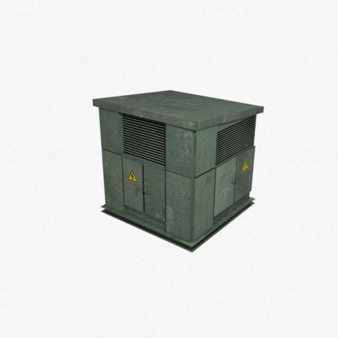 transformator cabin 3D Модель .c4d .max .obj .3ds .fbx .stl .blend 