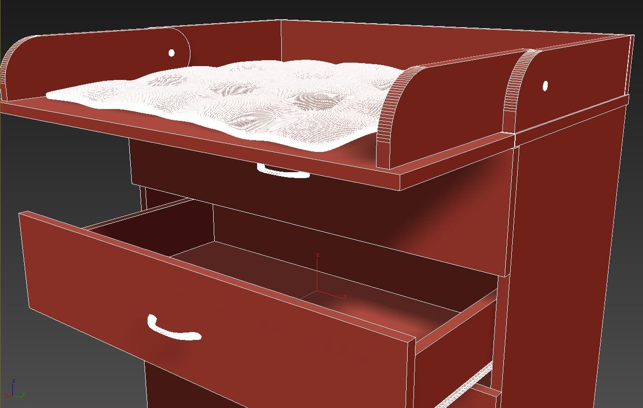 chest of drawers with changing table 3D Models in Bedroom 3DExport
