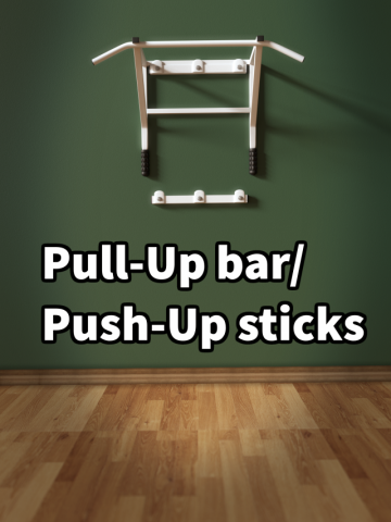 pullup bar and pushup sticks 3D Model .c4d .max .obj .3ds .fbx .stl .blend 