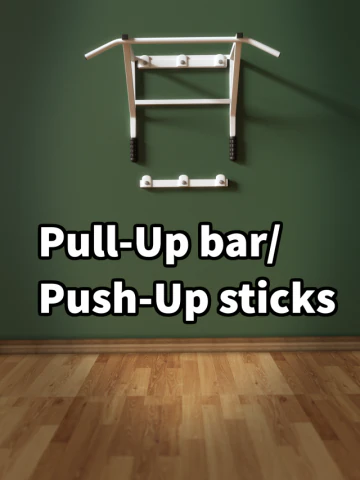pullup bar and pushup sticks 3D Model .c4d .max .obj .3ds .fbx .stl .blend 