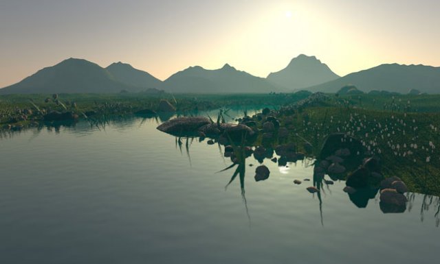 landscape in good quality with animation Model 3D .c4d .max .obj .3ds .fbx .stl .blend 
