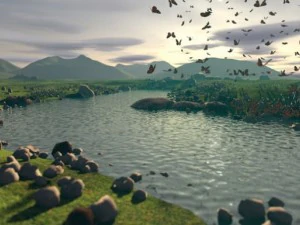 landscape in good quality with animation 3D Model