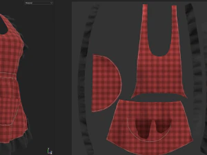 kitchen apron 3D Model