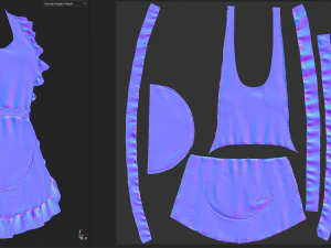 kitchen apron 3D Model