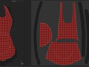 kitchen apron 3D Model