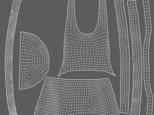 kitchen apron Modello 3D