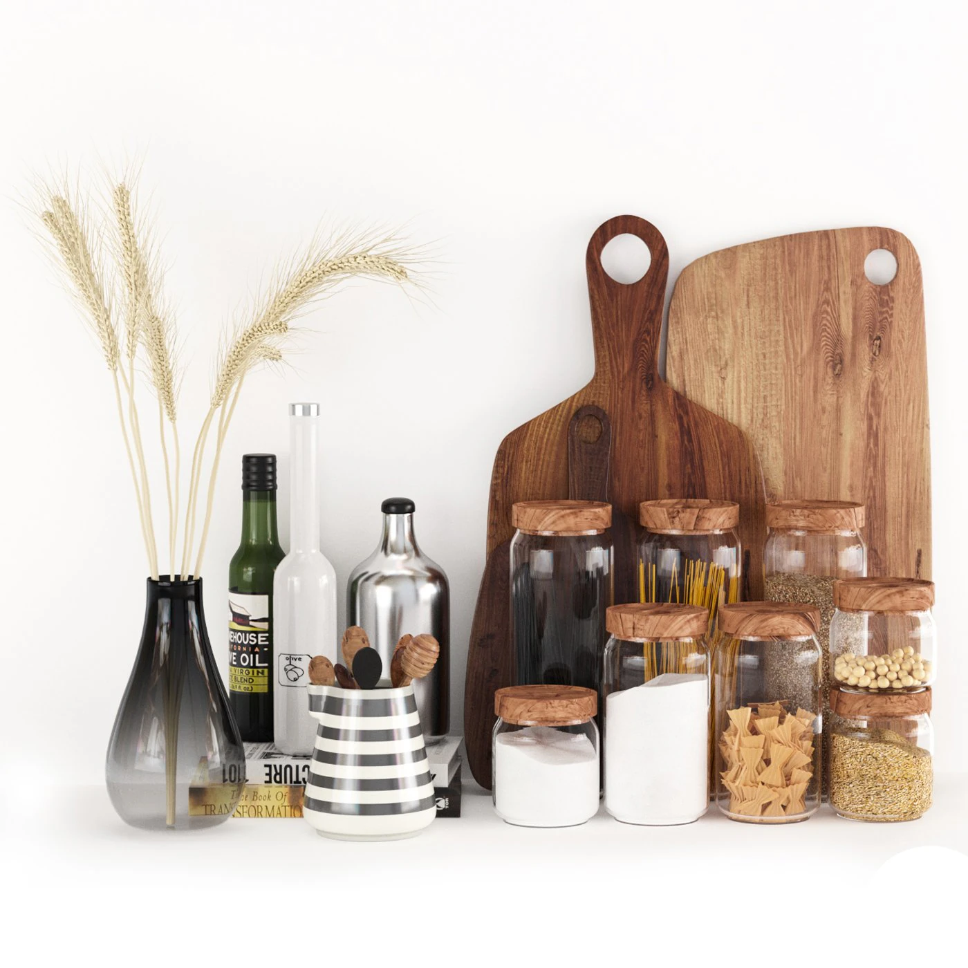 kitchen decorative set 069 3D Model .c4d .max .obj .3ds .fbx .stl .blend 