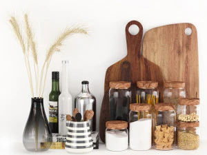 conjunto decorativo de cozinha 069 Modelo 3D