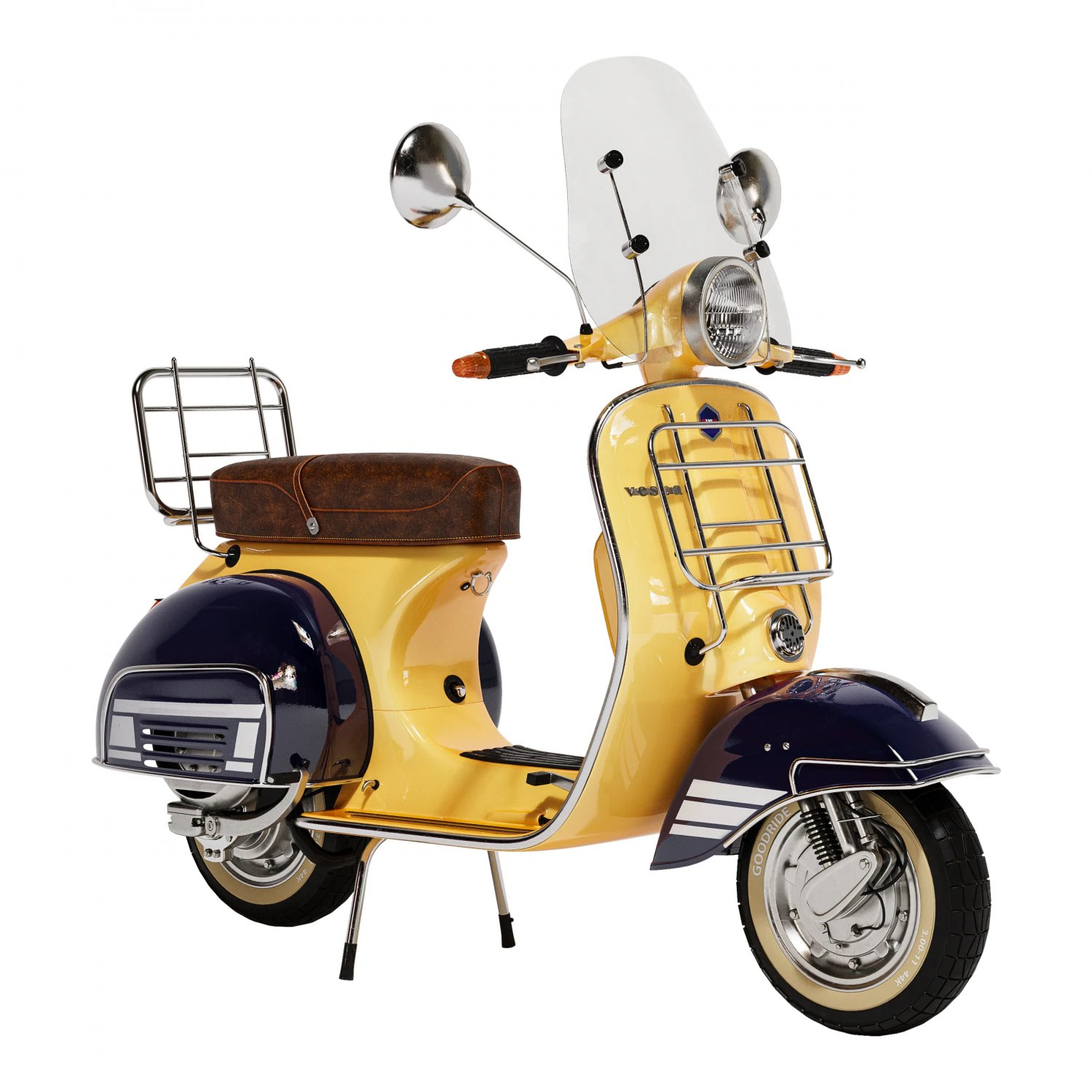 Vespa 5 3D Model .c4d .max .obj .3ds .fbx .stl .blend 