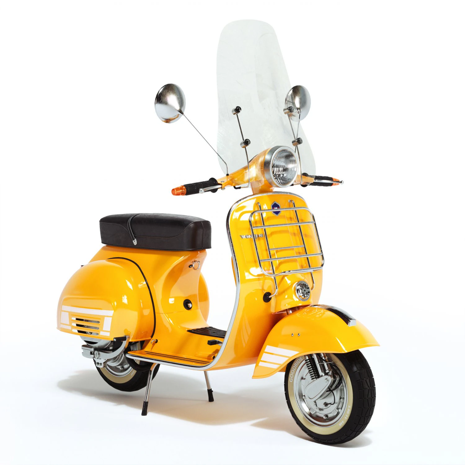 Vespa 3 3D Model .c4d .max .obj .3ds .fbx .stl .blend 
