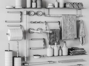 Bathroom set 2 3D Model