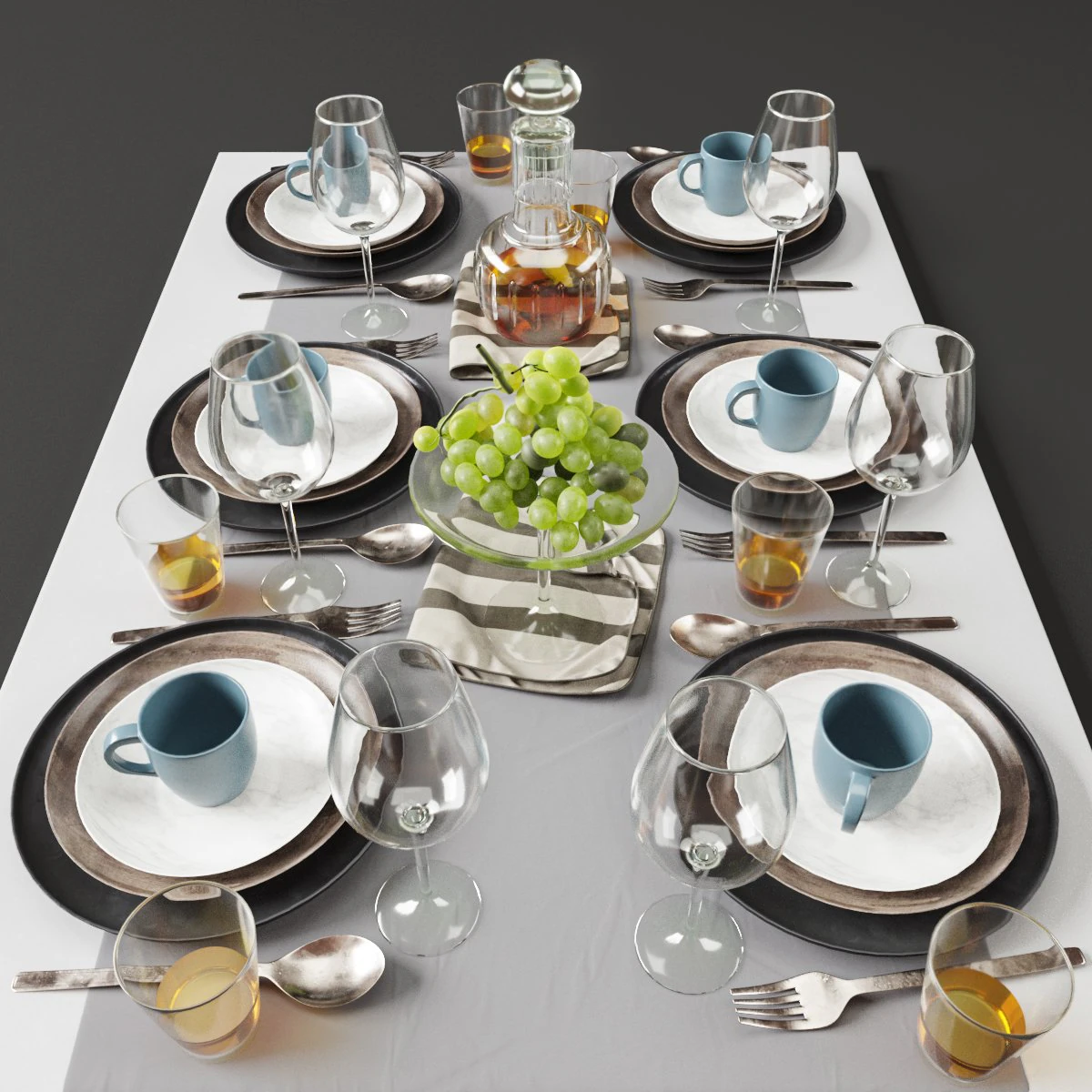 Tableware 010 3D Model .c4d .max .obj .3ds .fbx .stl .blend 