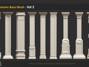 45 Column Base Mesh - Vol 2 Modelo 3D