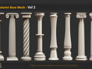 45 Column Base Mesh - Vol 2 3D Model