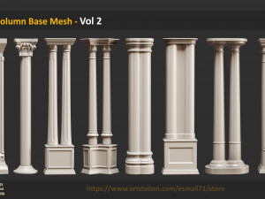 45 Column Base Mesh - Vol 2 Modelo 3D