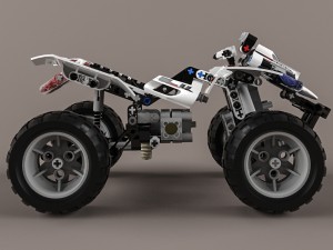 lego technic quad-bike Model 3D