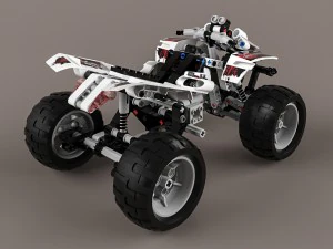 lego technic quad-bike 3D Model