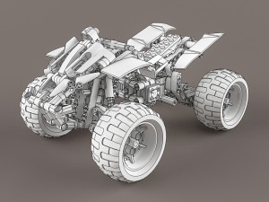 lego technic quad-bike Model 3D