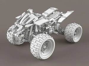 lego technic quad-bike 3D Model