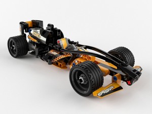 lego technic black champion racer 3D 모델
