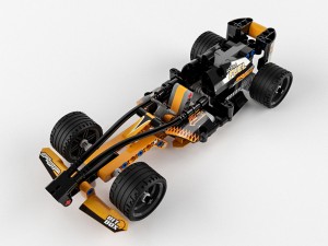 lego technic black champion racer 3D 모델
