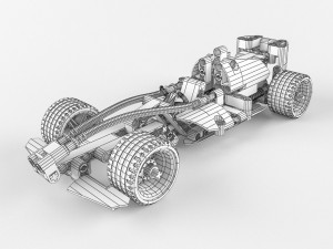 lego technic black champion racer 3D 모델
