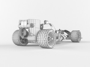 lego technic black champion racer 3D 모델