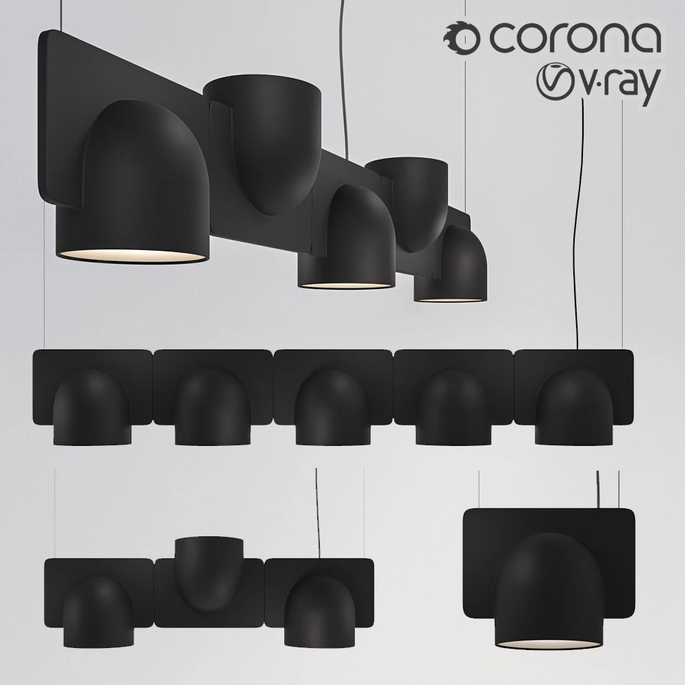 fontanaarte igloo suspension lamp 3D Model .c4d .max .obj .3ds .fbx .stl .blend 