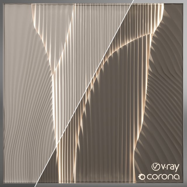 panel with light Modèle 3D .c4d .max .obj .3ds .fbx .stl .blend