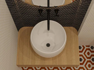 furniture and accessories for wc 3D Model