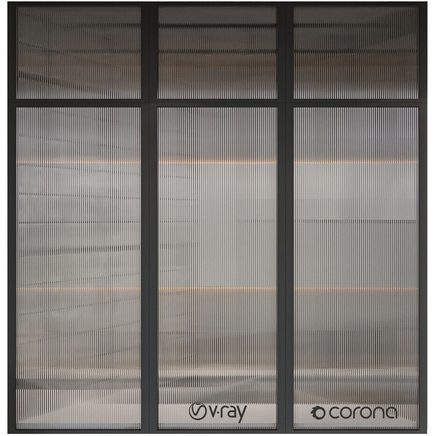 corrugated glass 3D Model .c4d .max .obj .3ds .fbx .stl .blend 