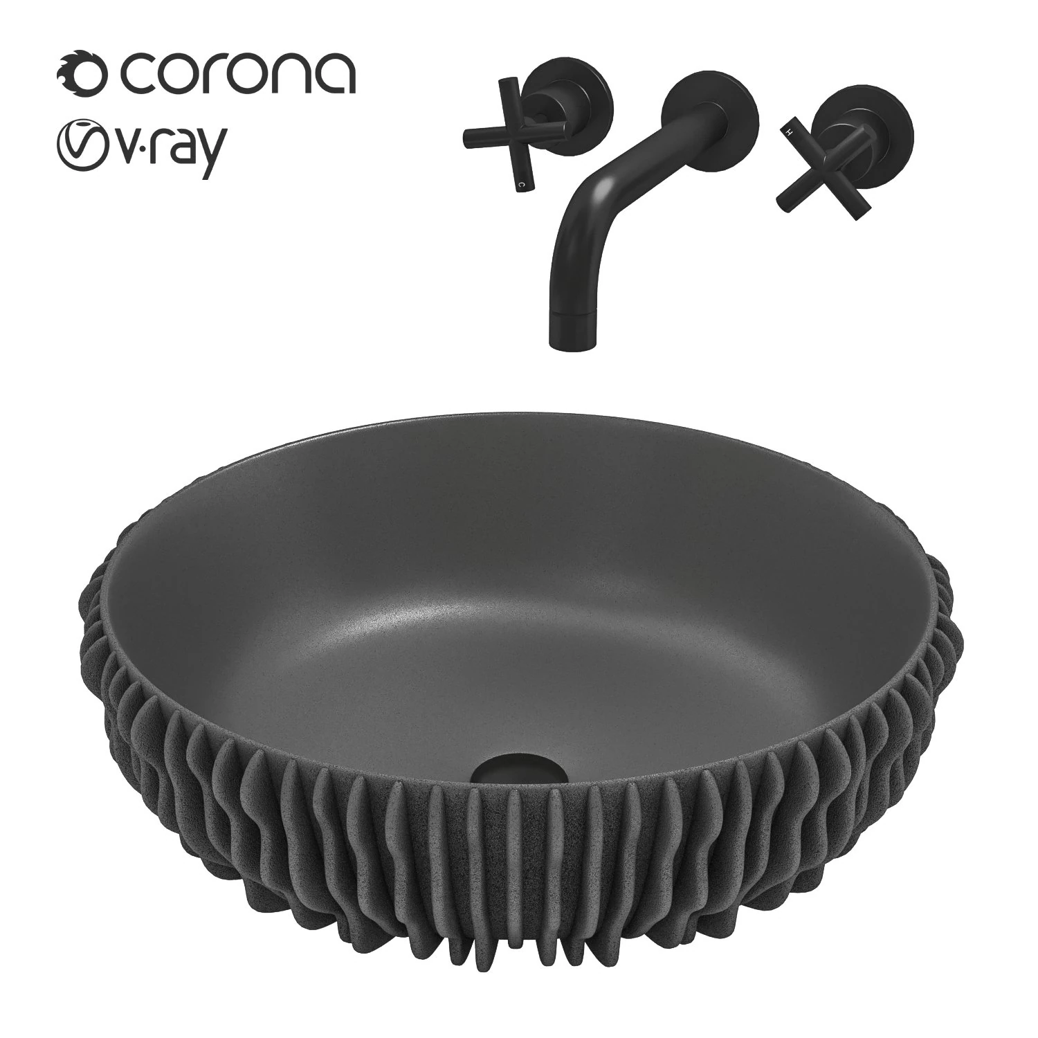 korall basin meir round spout 3D Model .c4d .max .obj .3ds .fbx .stl .blend 