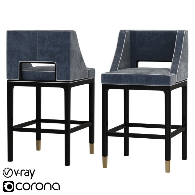 american bar stool Modèle 3D .c4d .max .obj .3ds .fbx .stl .blend 