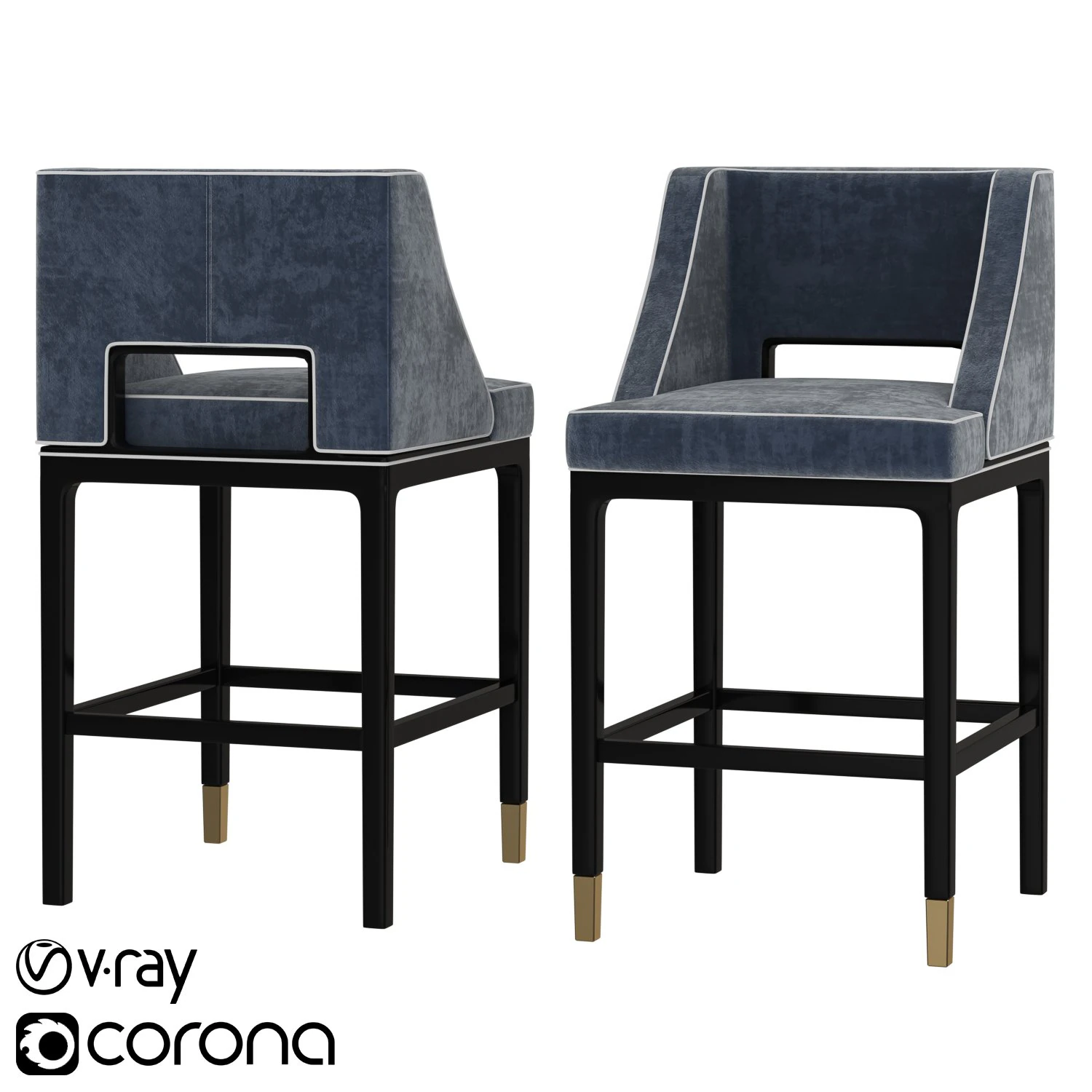 american bar stool 3D Model .c4d .max .obj .3ds .fbx .stl .blend 
