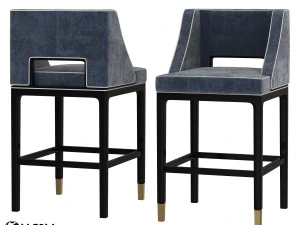 미국식 바 의자 3D 모델