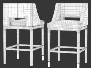 american bar stool 3D Model
