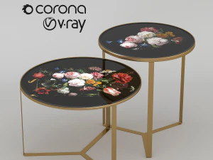 Каре приставной столик Флорес 3D Модель