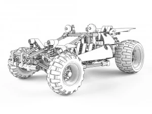 lego technic buggy 3D Model