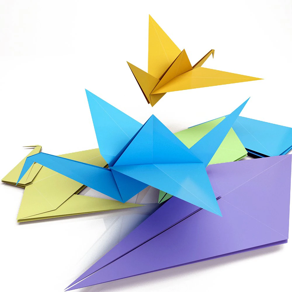 origami 3D Model .c4d .max .obj .3ds .fbx .stl .blend