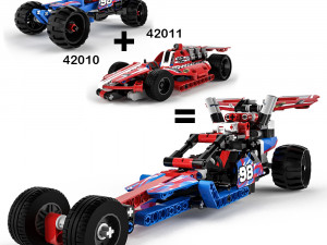 lego technic 42010 plus 42011 Model 3D