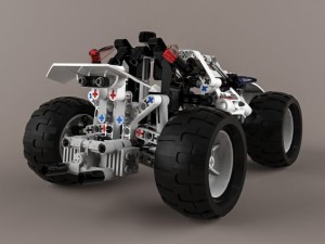 lego technic quadbike alternative model 3D Model