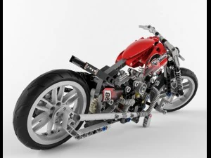 lego technic motorbike alternative 3D Model