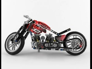 lego technic motorbike alternative 3D Model