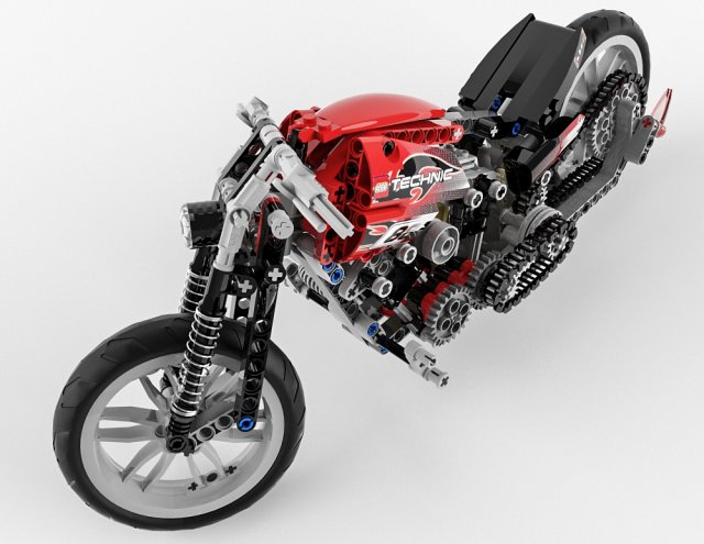 Lego Technic Moto Cross Bike 3D model