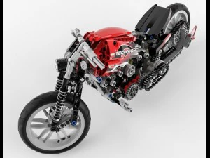 lego technic motorbike alternative 3D Model