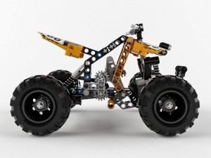 lego technic quad bike 3D 모델