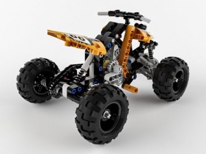 lego technic quad bike 3D 모델