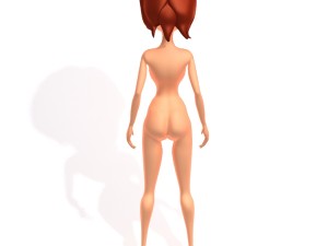 business woman cartoon rigged 3Dモデル