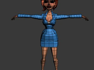 бізнес жінка мультфільм сфальсифіковані 3D Модель