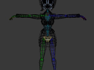 business woman cartoon rigged 3Dモデル